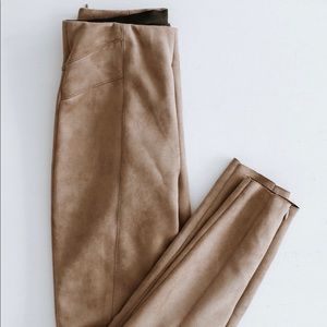 ZARA Faux Suede Leggings